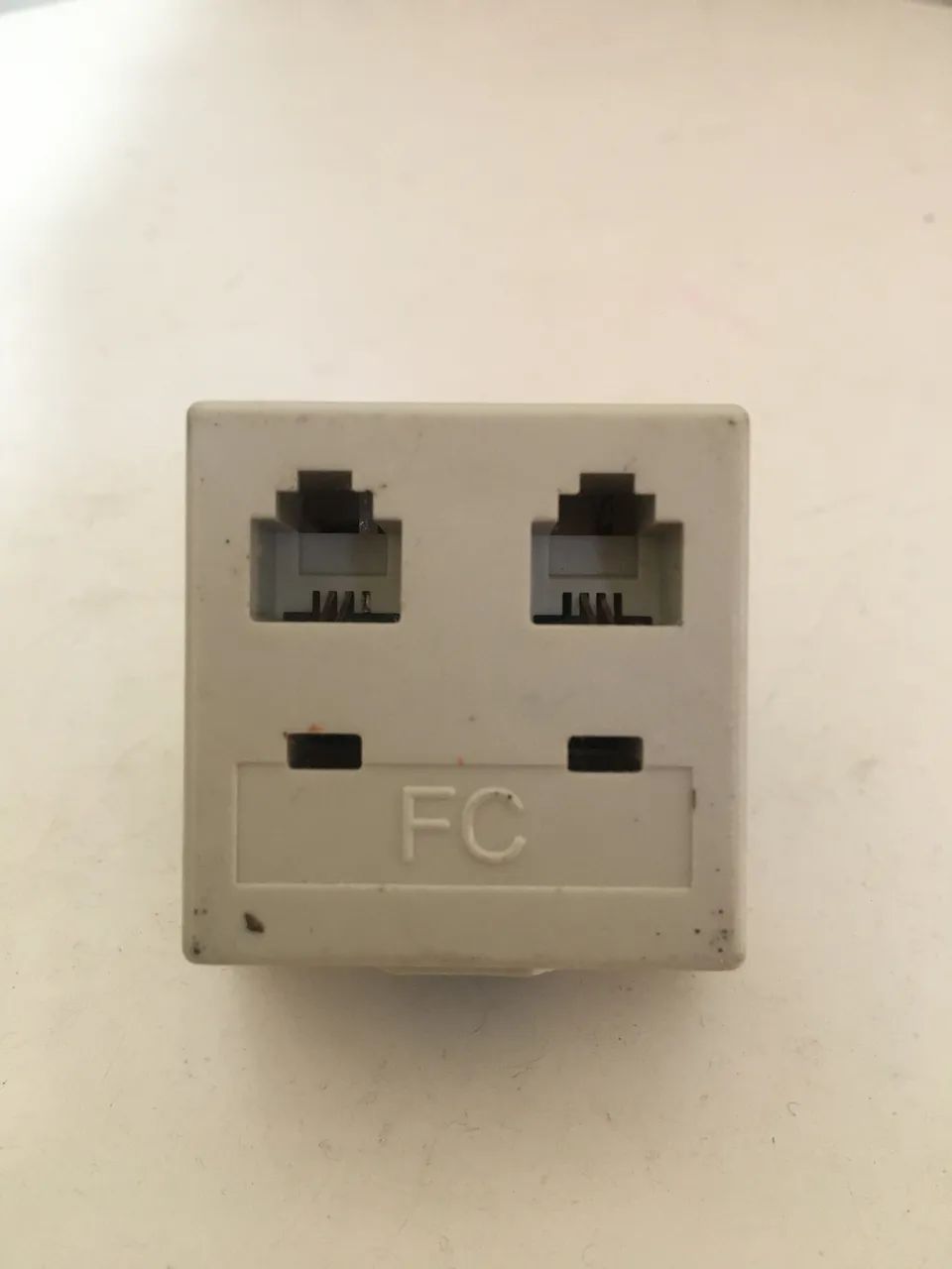 Tomada dupla telefone fixo RJ 11