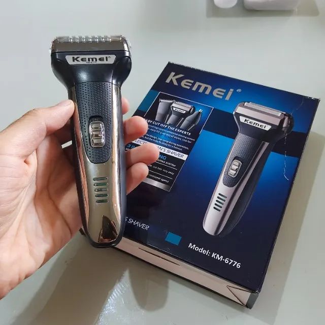 Máquina de Acabamento cabelo Kemei Km-6776 Recarregável - Foto 4