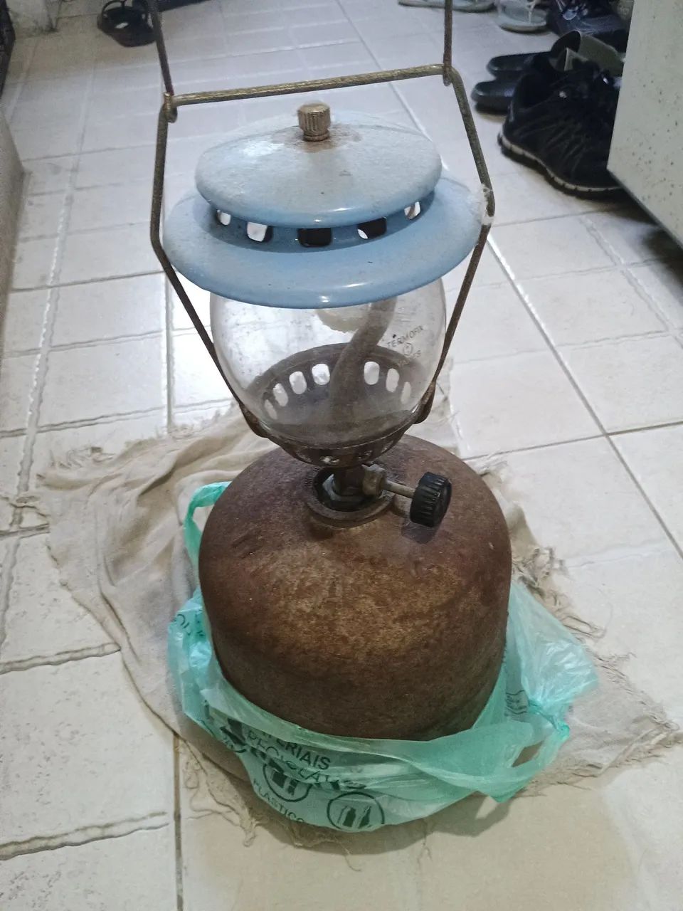 Lampião a gás para camping