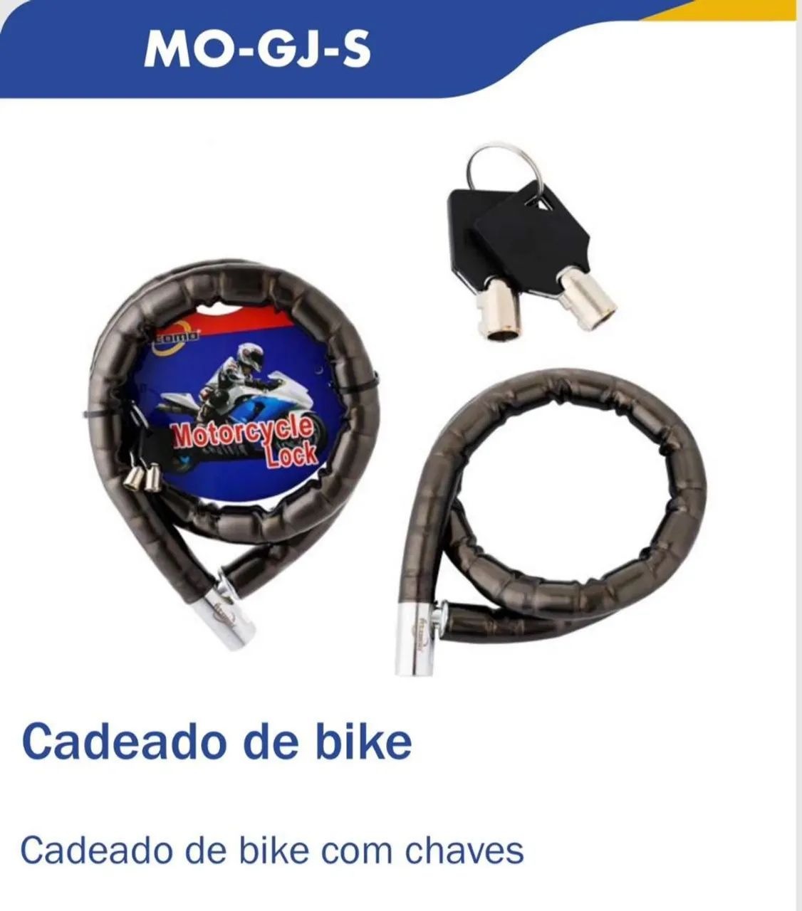 Cadeado de bike com chaves