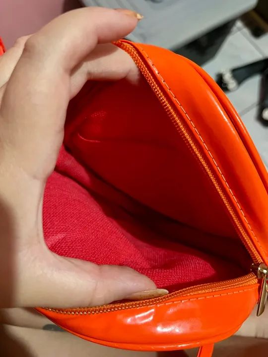 Bolsa Circular Laranja florescente   - Foto 4