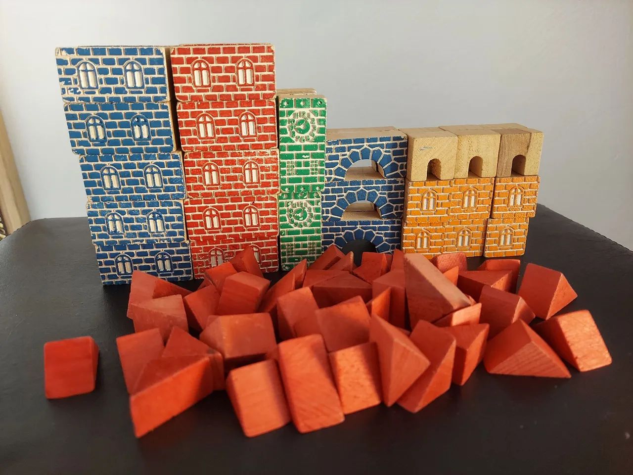 Blocos para montar casas e castelos