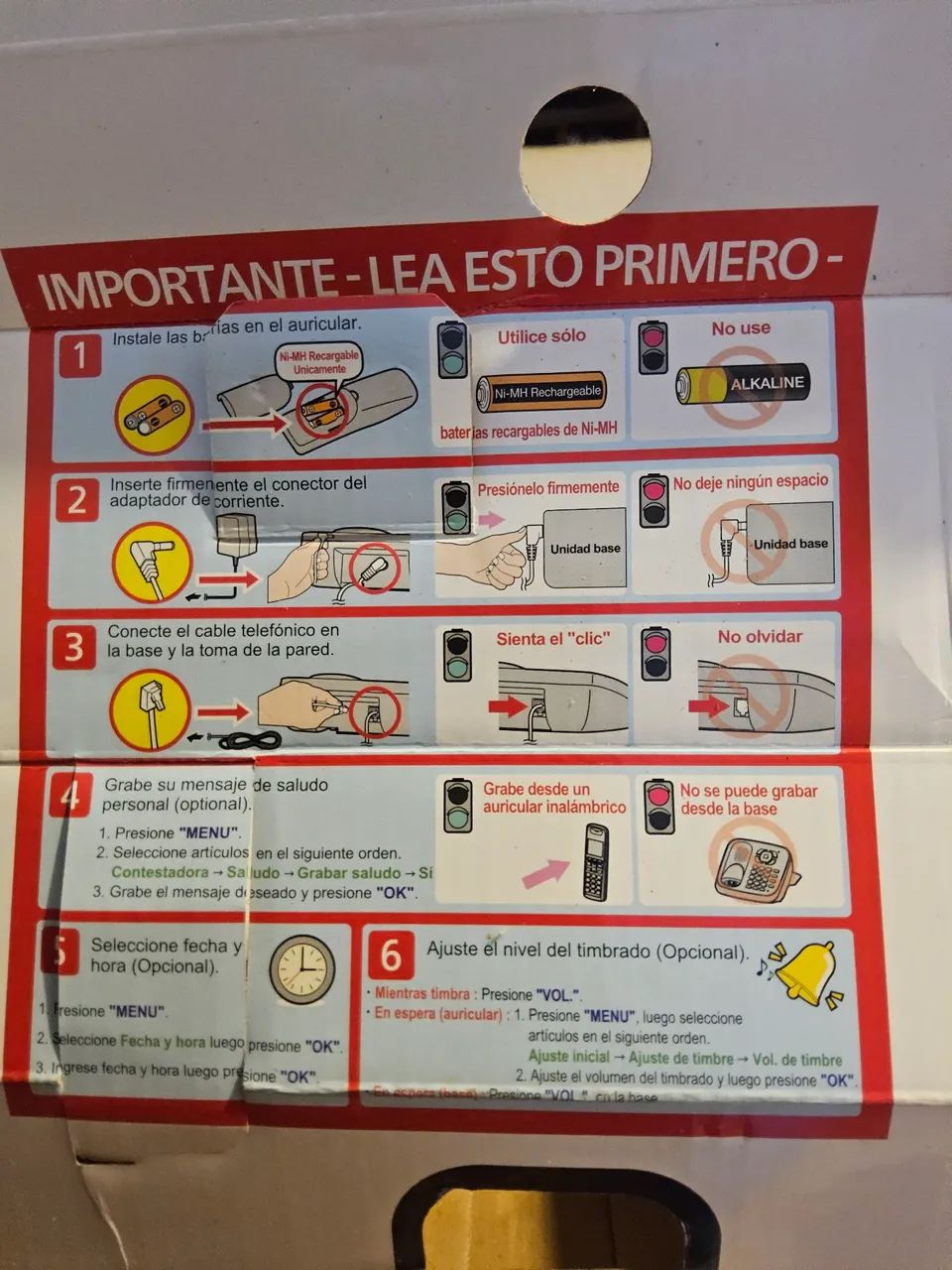 Telefone Sem Fio Panasonic KX-TG4022 - COM EXTENSAO E ALARME VISOR LUMIINOSO - Foto 5