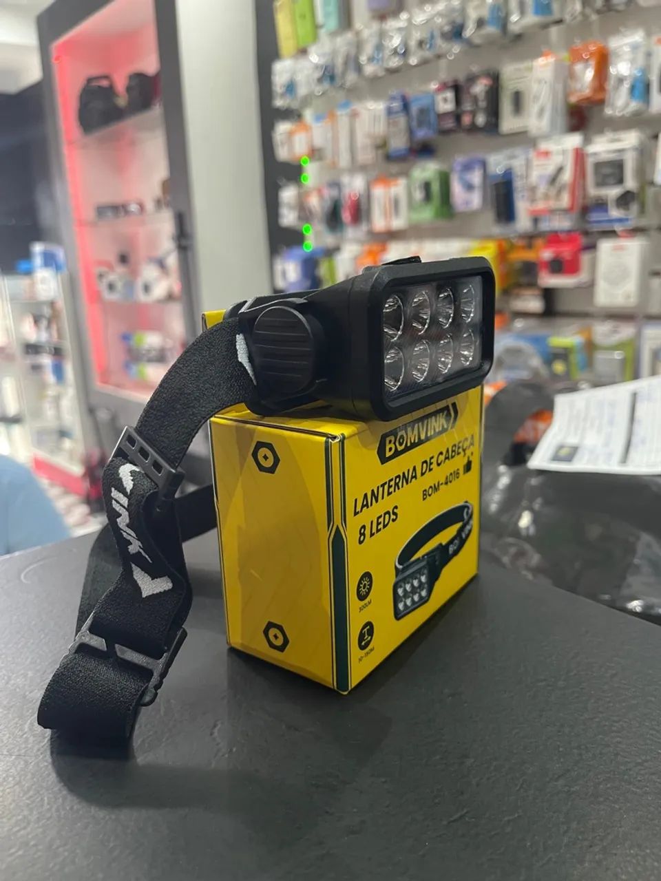 Lanterna de Cabeça 8 LEDs - Bomvink BOM-4016 - Foto 3