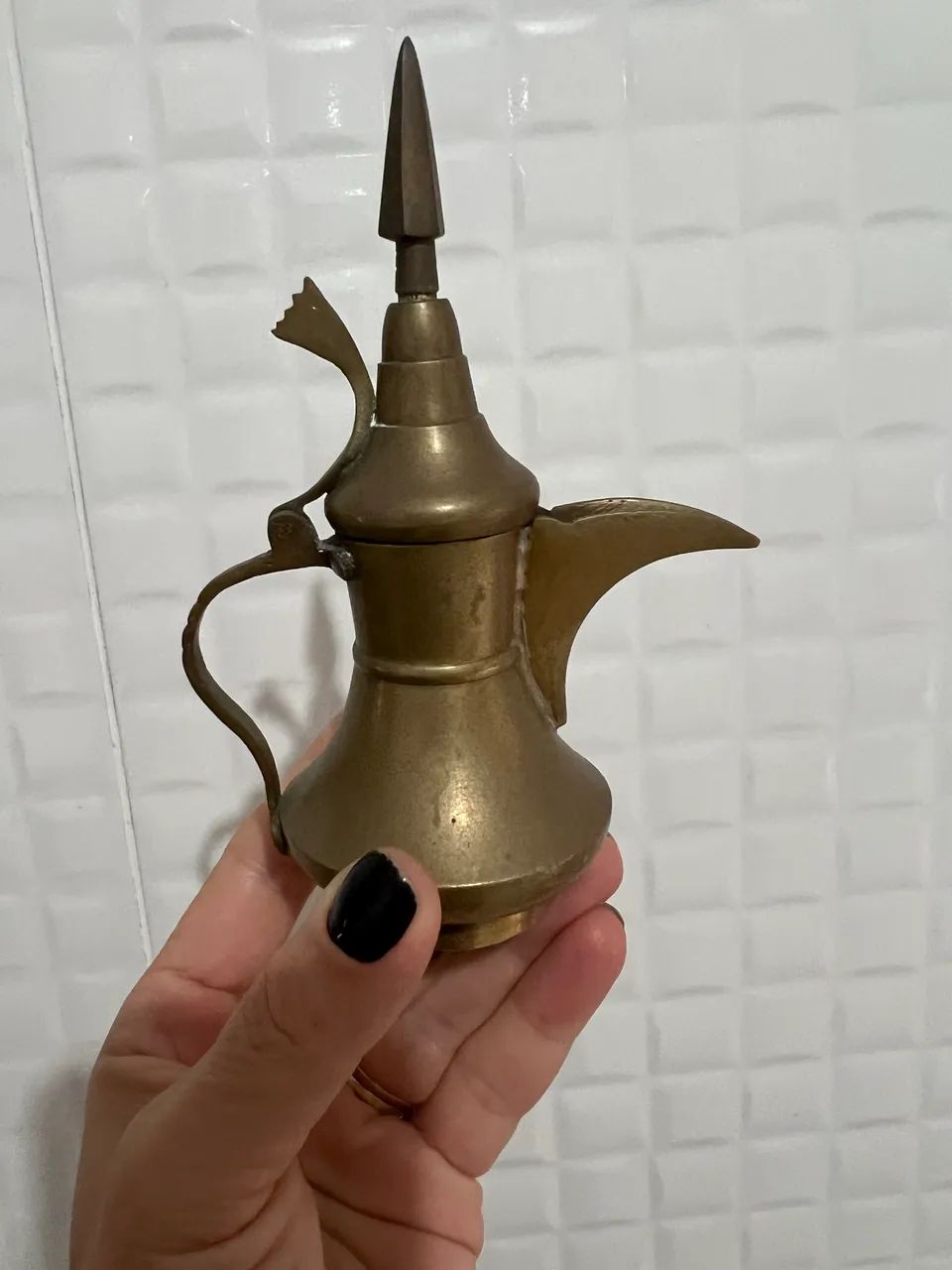 Bule turco de bronze (13,5cm) Em Perfeito Estado - À Retirar - Zona Sul - SP Capitsl - Foto 4