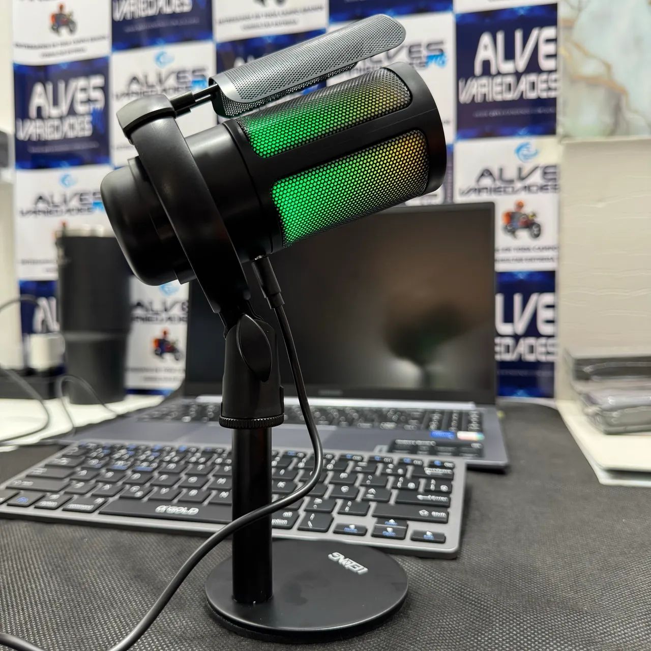 Microfone USB gamer com Led  - Foto 2