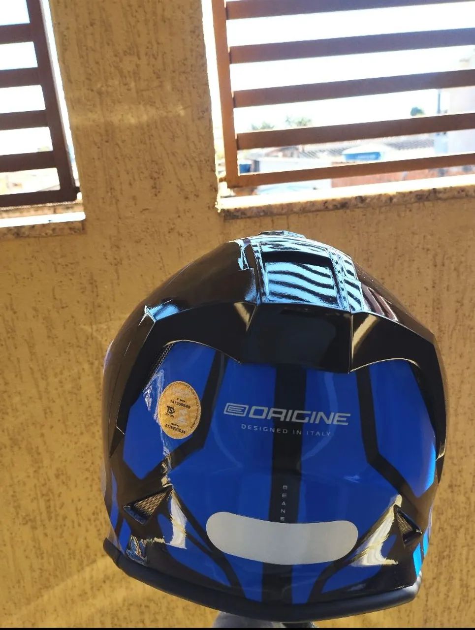 Capacete de Moto Azul e Preto - Foto 4
