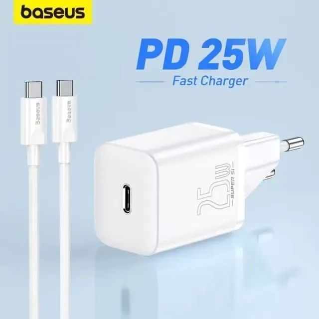 Carregador Rápido Mini Usb C Turbo Baseus 25w