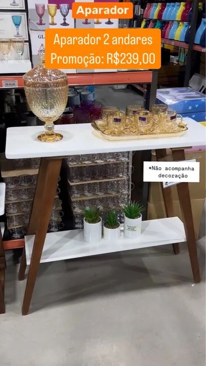 Aparador MDF - 2 andares - R$239,00 - Foto 3