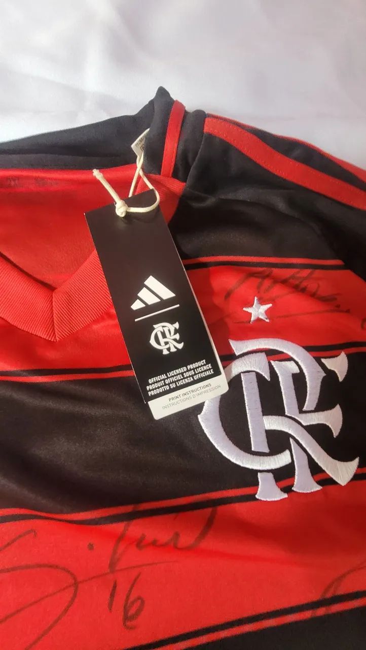 CAMISA DO FLAMENGO  AUTOGRAFADA - Foto 3