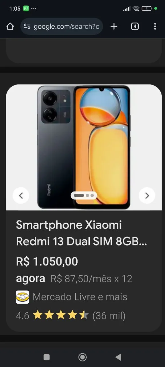Xiaomi 13C para troca em iPhone com volta o interessado
