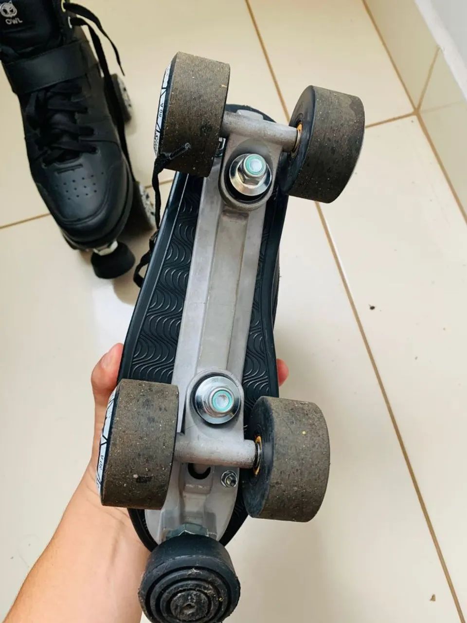 Patins Quad OWL Sports Musta Wide - Foto 4