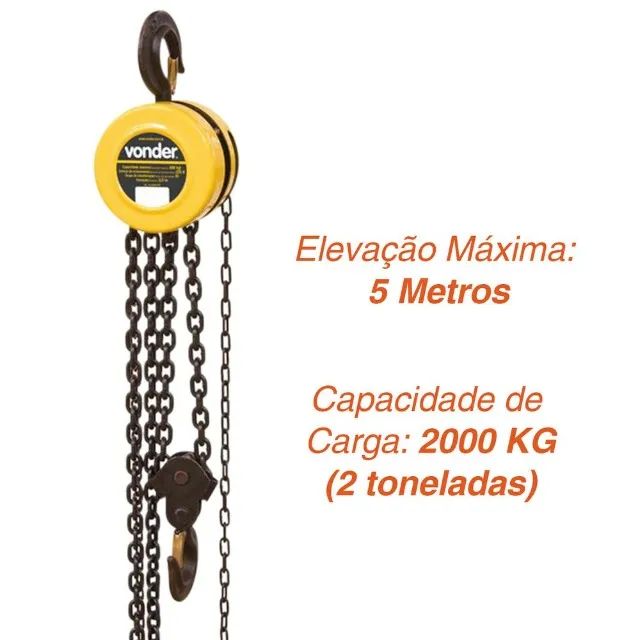 Talha Manual de Corrente 2t 5m Vonder - Foto 2