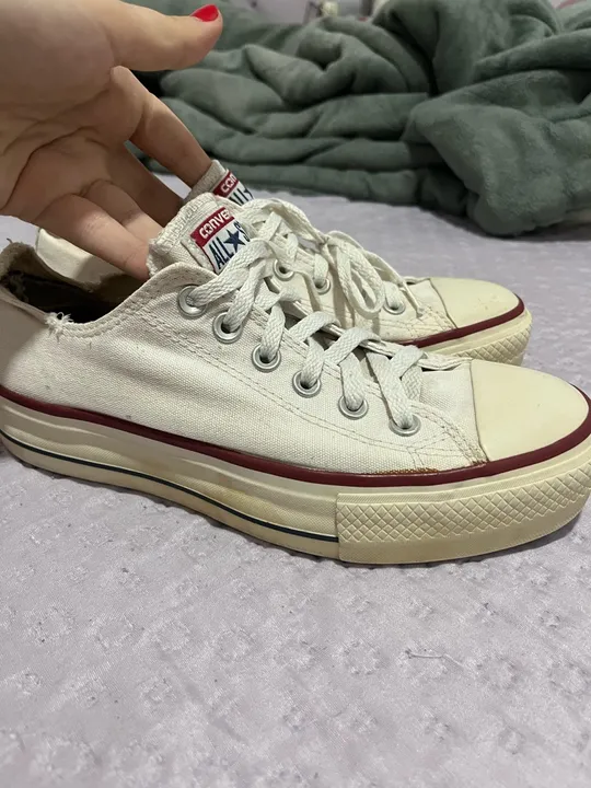 Tênis converse sola alta branco Tam 37