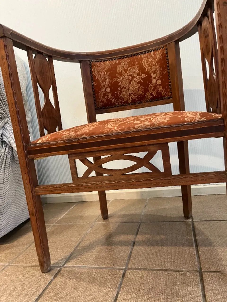 POLTRONA ANTIGA ART DÉCO ANOS 40 ORIGINAL - Foto 5