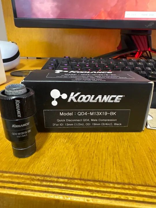 Conector Rápido QD4 Fêmea e Macho 13mm x 19mm - KOOLANCE - Foto 2