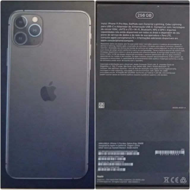 Caixa para iPhone 11 Pro Max Space Gray Original Usada  - Foto 3