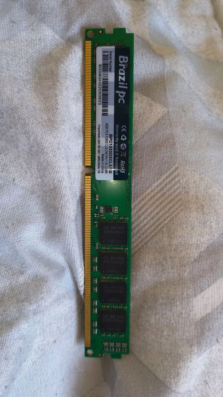 Memória Ram 8GB DDR3 Brazil Pc - Foto 2