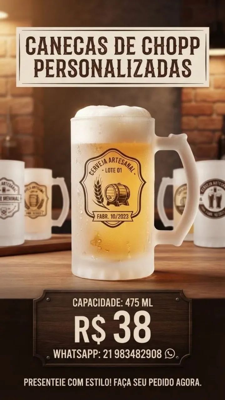 Canecas de chopp personalizadas 