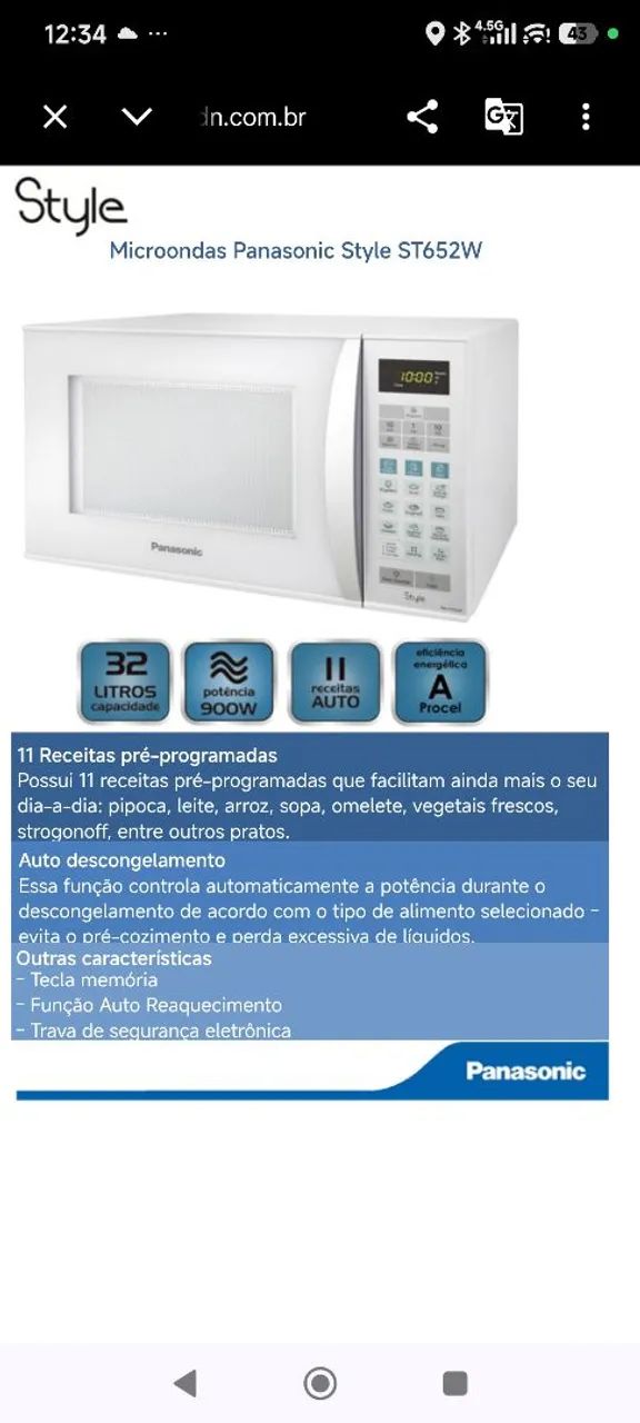 Microondas panasonic grande 32 litros  - Foto 3