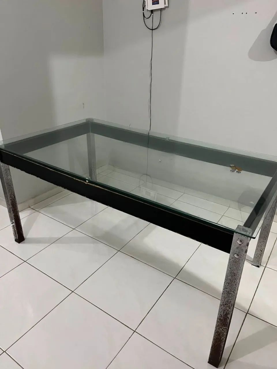 Mesa de jantar de vidro