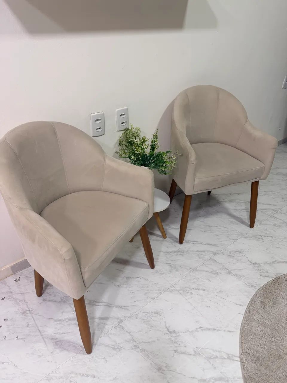 Kit 2 cadeiras poltrona sala cozinha luna jantar recepção 