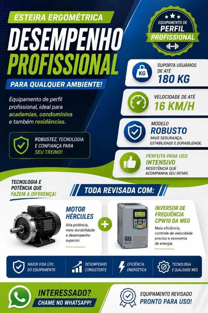 Esteira Ergométrica Profissional 