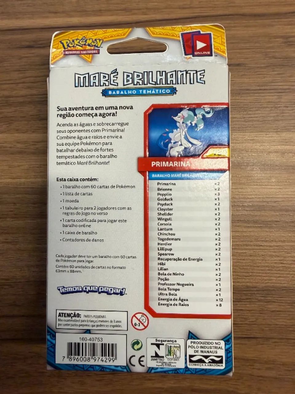 Pokémon TCG Primarina Maré Brilhante Sol e Lua LACRADO - Copag - Foto 2
