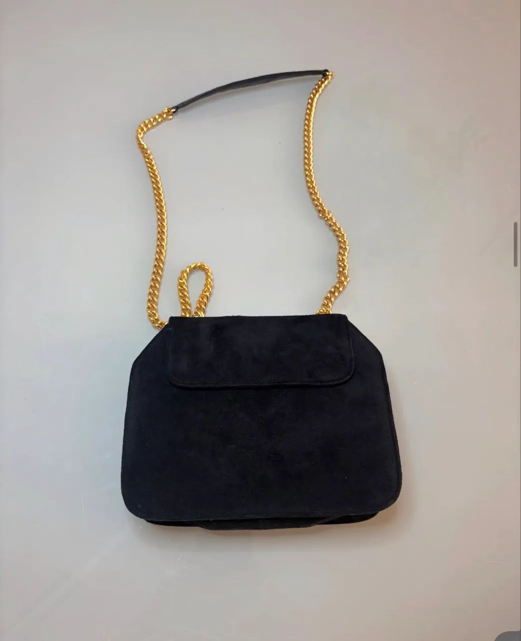 Bolsa preta de festa camurça 