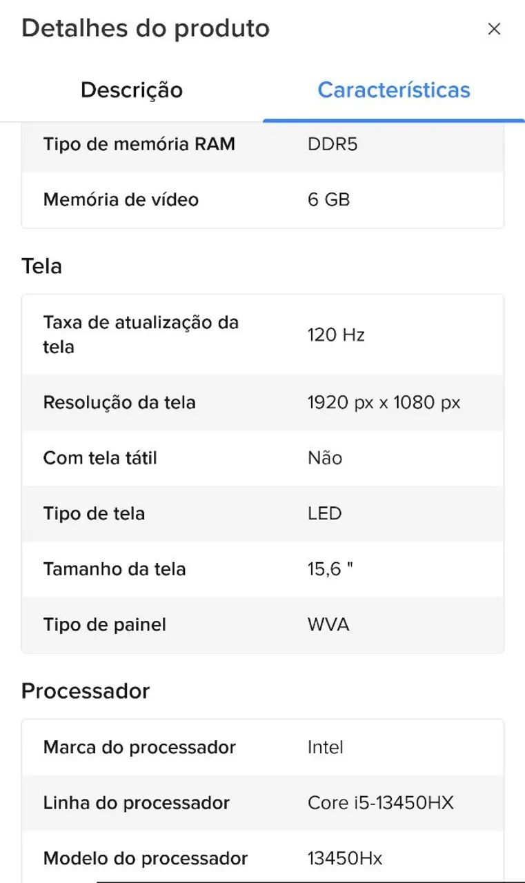 Notebook Gamer Dell G15 RTX 4050 6 GB SSD 512 GB/16 RAM DDR5 - Foto 4