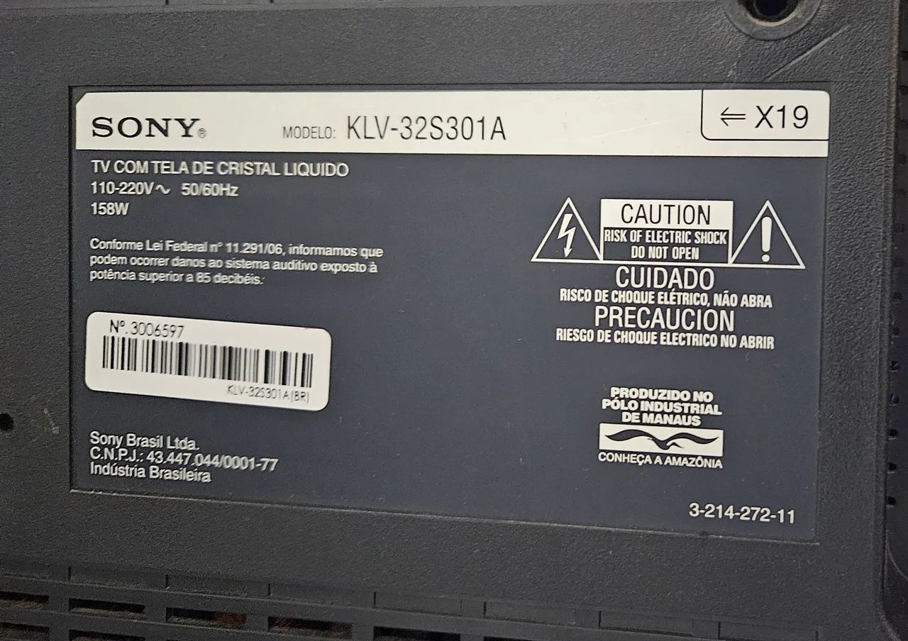 Tv Sony Bravia Sony Klv-32S301A Lcd 32 Polegadas - Foto 3