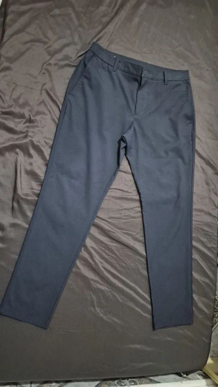 Zara - Calça de Alfaiataria Slim (Azul Escuro) - Foto 4