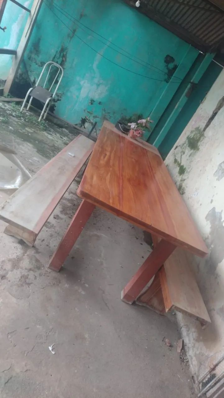 Mesa de macacaúba e freezer - Foto 4