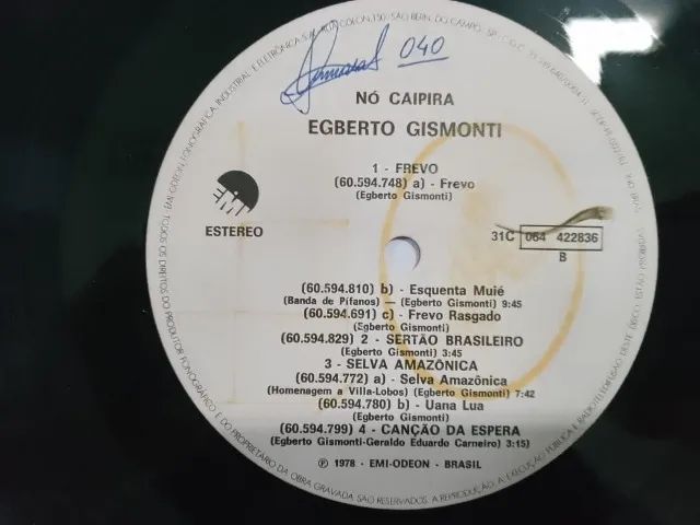 LP Egberto Gismonti - Nó Caipira (1978) - Foto 4
