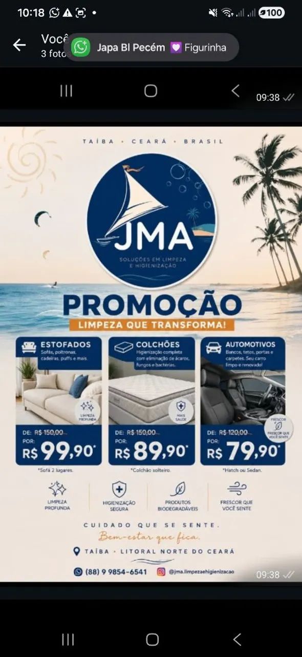 Higienização de estofados e colchões 