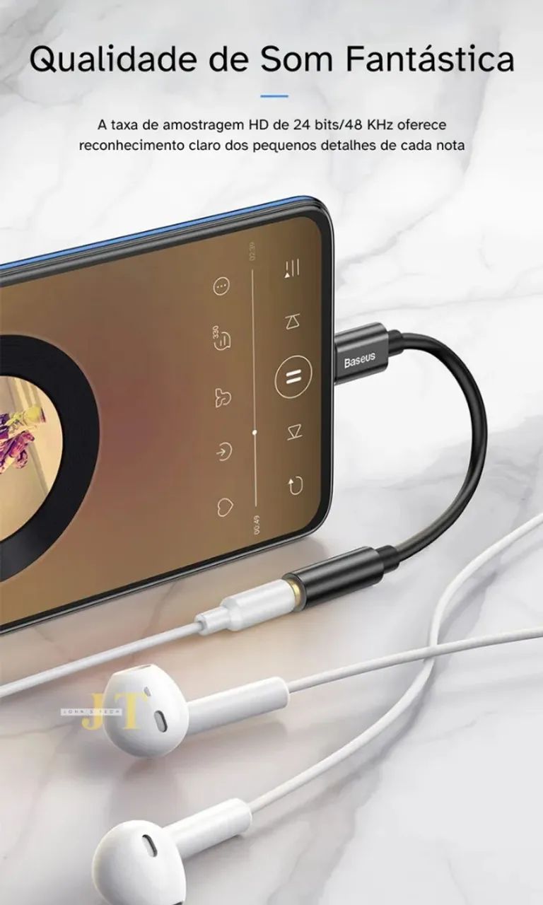 Adaptador Para Fone de ouvido Tipo C x P2 - Foto 2