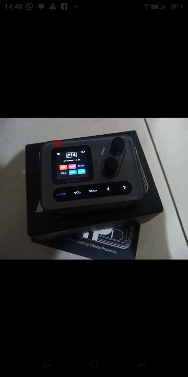 Pocket Amp M-vave multi efeitos guitarra e baixo, interface usb - Foto 2