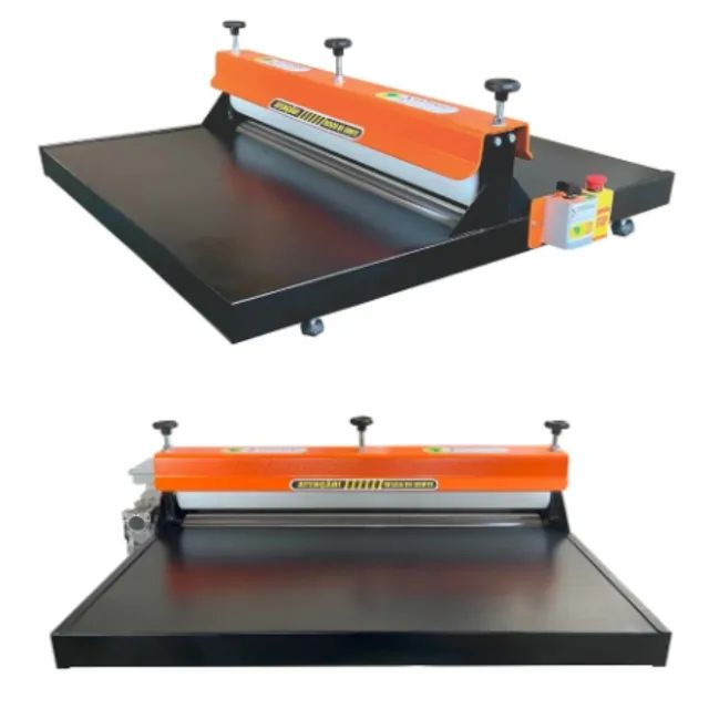 Máquina de cote e vinco  elétrica semi automática  -  100 cm com bancada - Foto 3