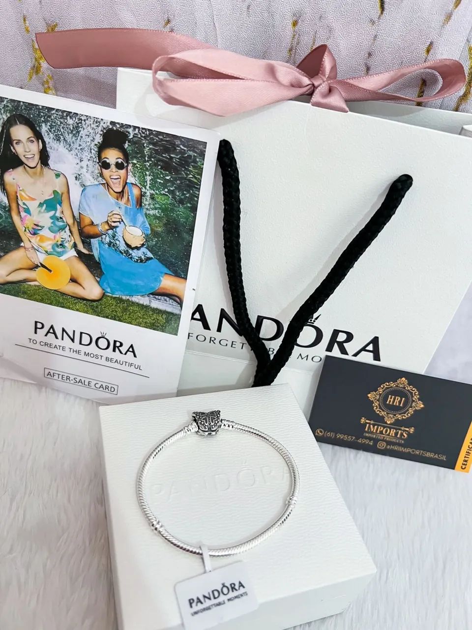 Pulseira Pandora fecho borboleta  - Foto 2