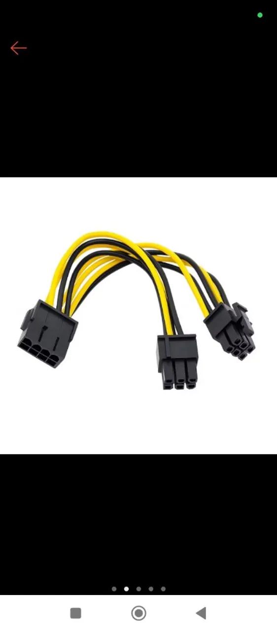 Cabo PCI express 2 x 8 pinos (6 + 2) placa de vídeo 