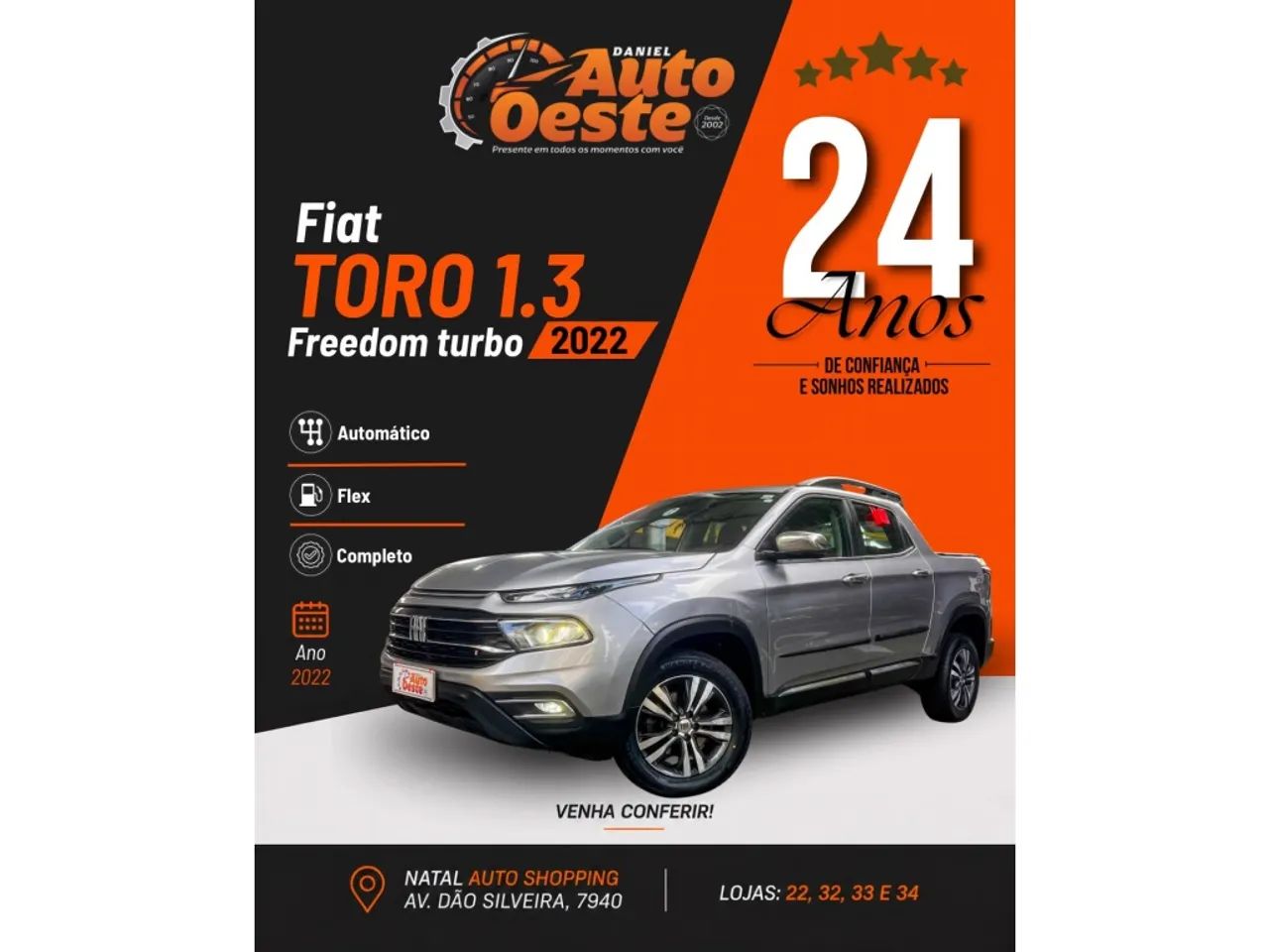Fiat Toro Freedom 1.3 T270 4X2 Flex AUT 2022