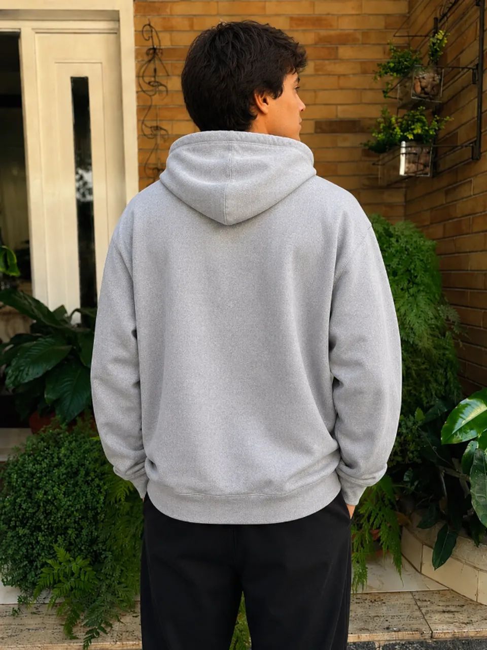 GAP Moletom Masculino com Capuz Cinza  - Foto 4