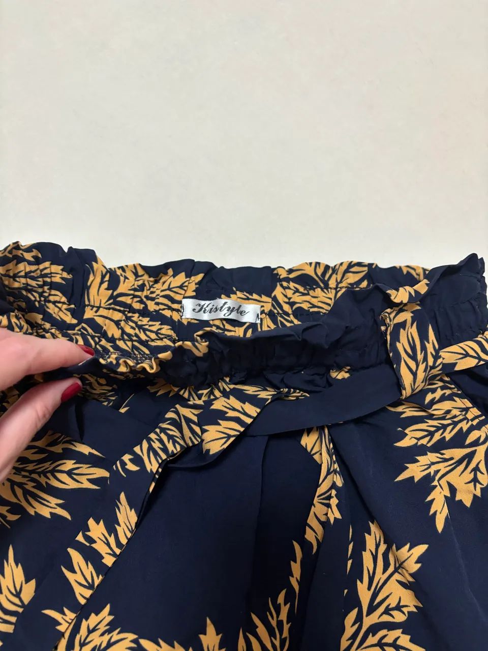 Short verão com cinto azul marinho  - Foto 4