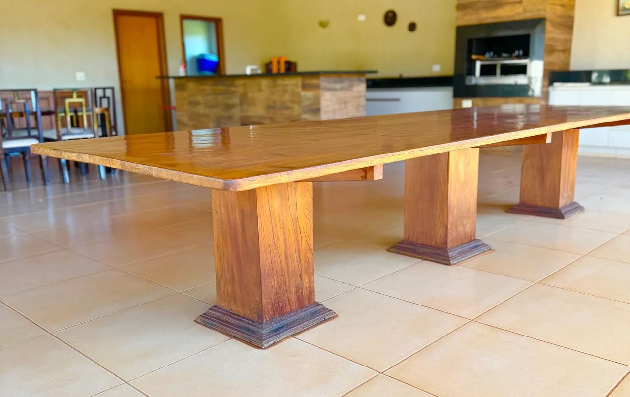     Mesa Exclusiva mais de 3 Metros em Madeira Maciç - Foto 2