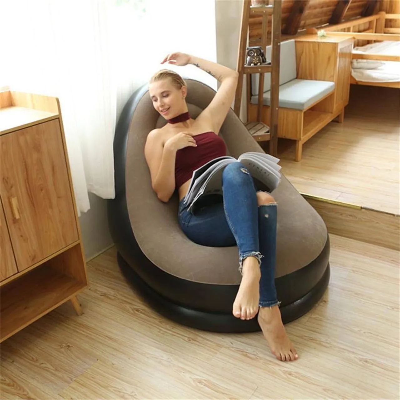 Poltrona Inflável Confort Premium - Design Moderno e Super Confortável! ? - Foto 2