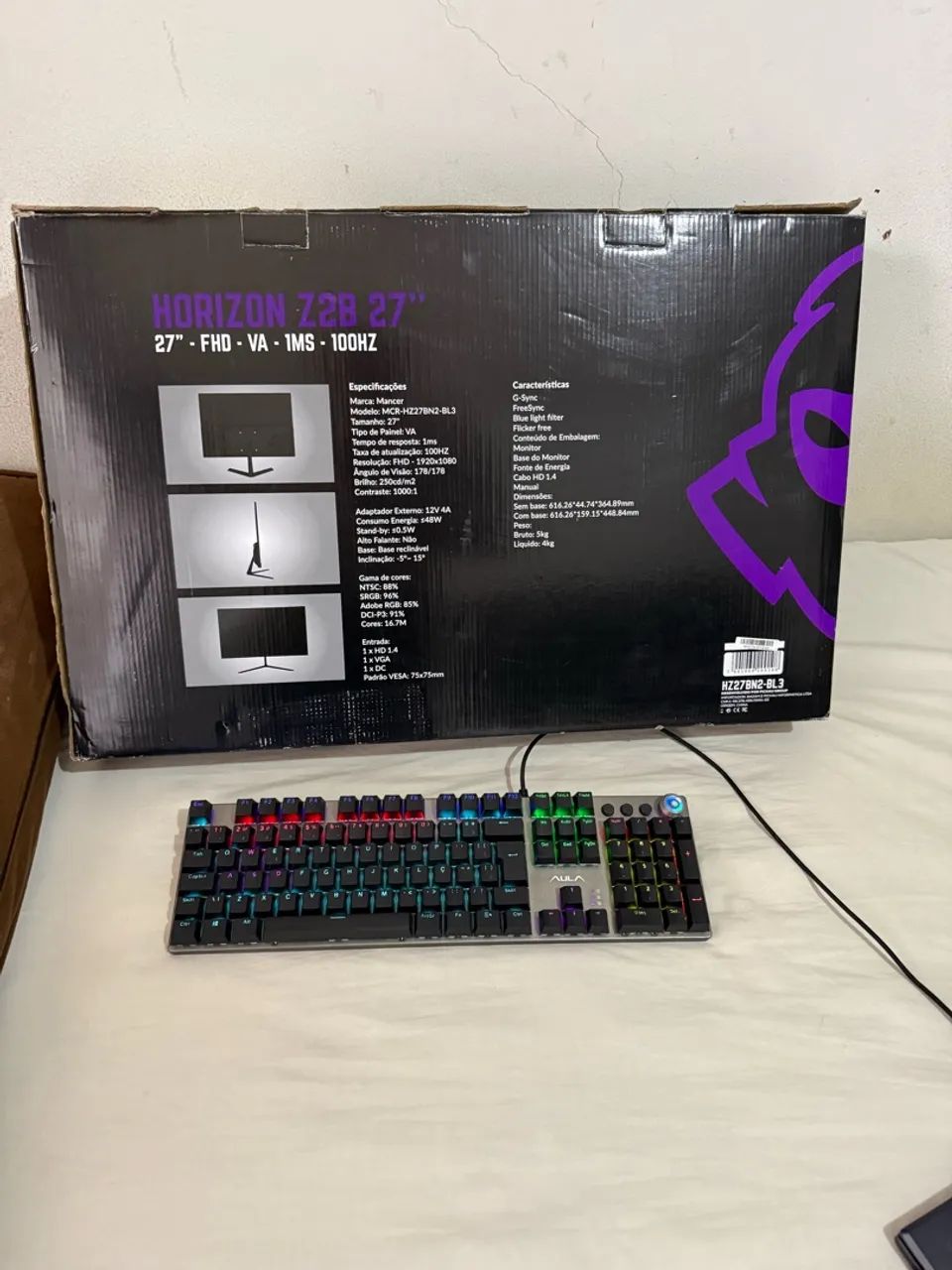 Monitor 27 polegadas + teclado ( aceita trocas ) 