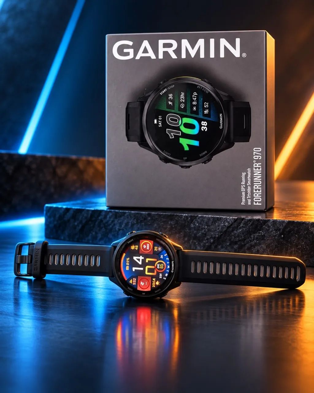     Garmin Forerunner 970 Preto - Pouco Uso + Caixa Original - Foto 5