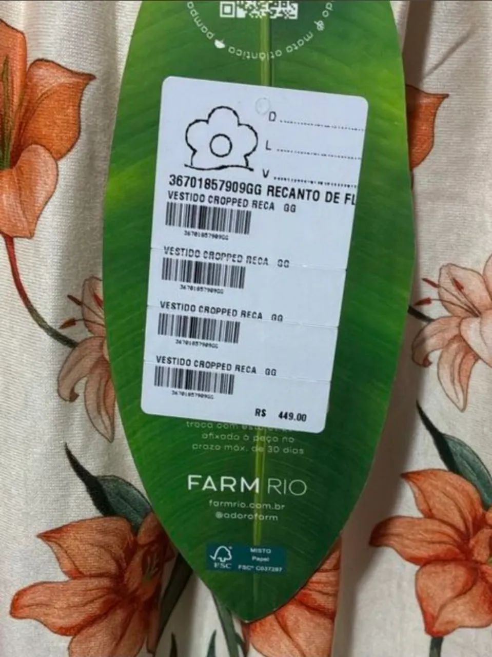 Vestido Farm com tag GG - Foto 4