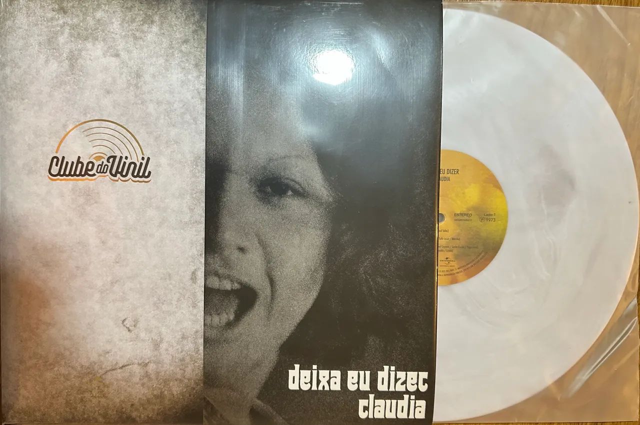 Claudia Deixa Eu Dizer vinil branco reedição Clube do Vinil