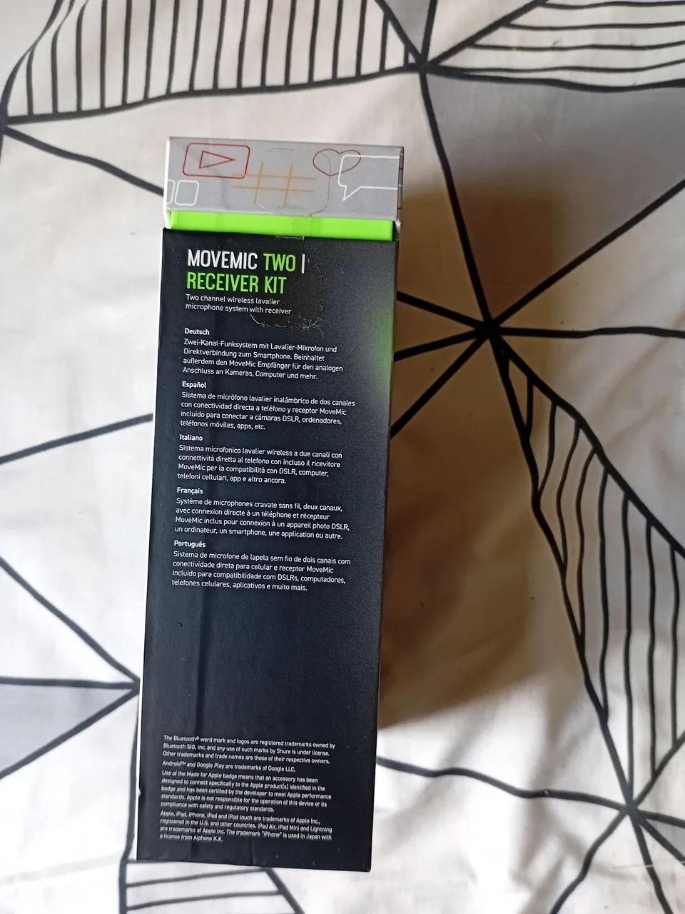 Microfone de Lapela Sem Fio de Dois Canais com Receptor  MOVEMIC TWO + RECEIVER KIT - Foto 4